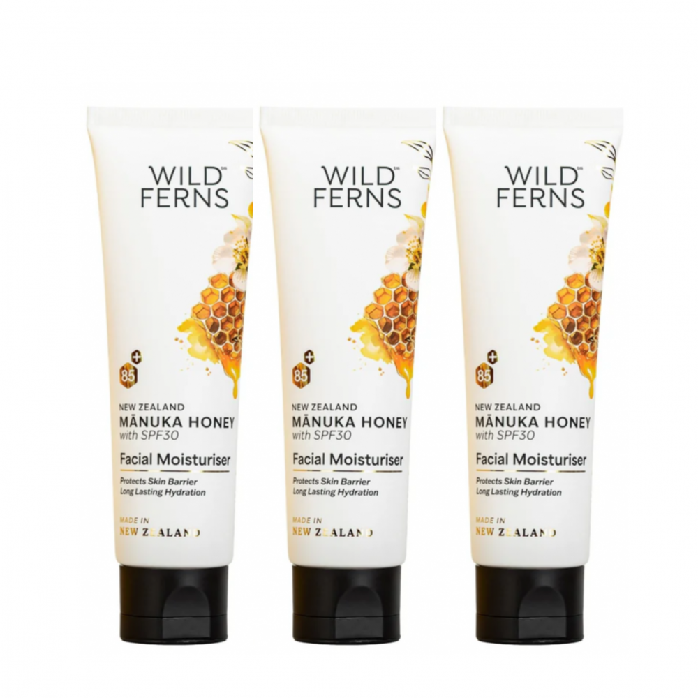 【Parrs满$80赠礼盒+买三赠一可混搭】 Parrs 帕氏 麦卢卡蜂蜜 SPF30 保湿防晒面霜 80ml（3支装）