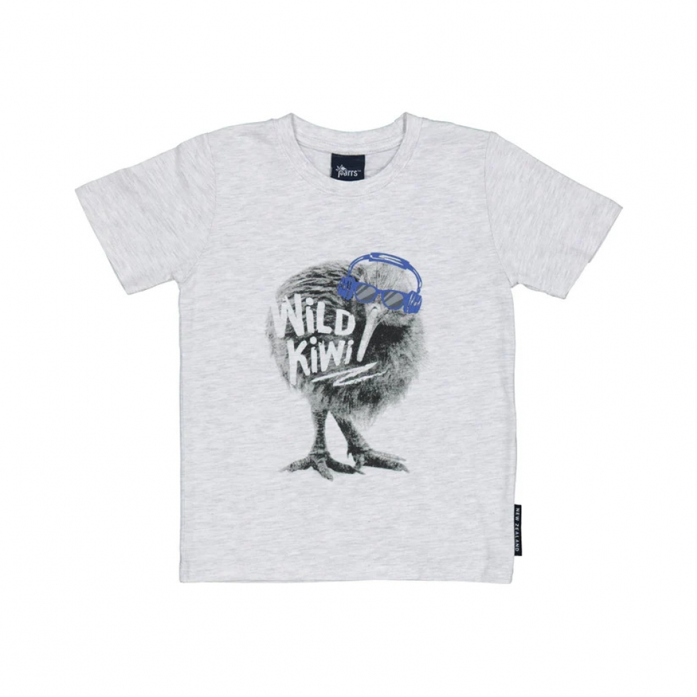 【儿童服饰】 新西兰儿童 Wild Kiwi 奇异鸟T恤（麻灰灰色）