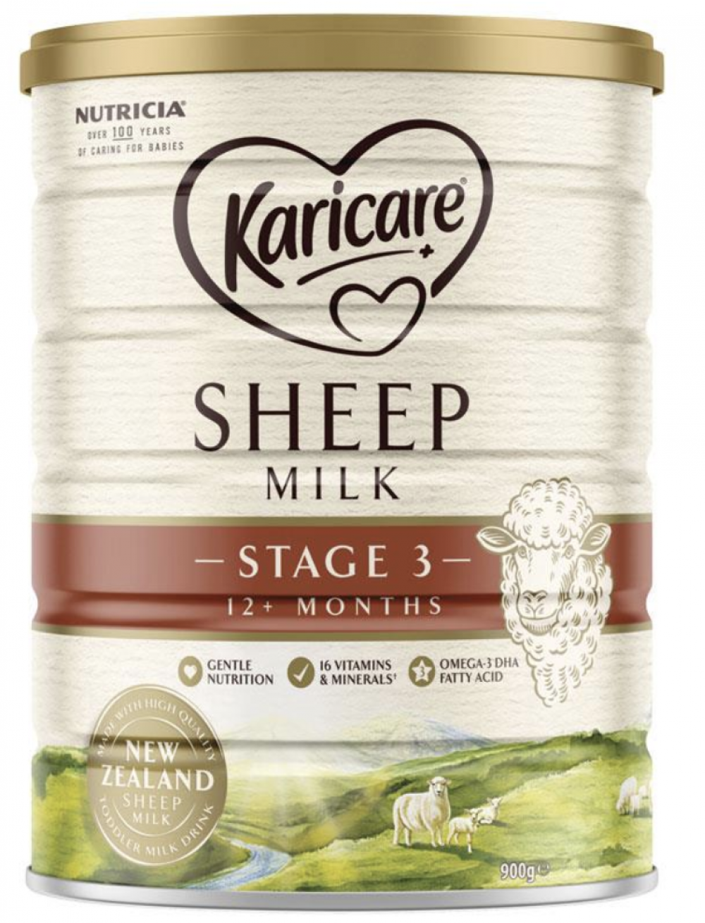 【包邮】KARICARE 可瑞康婴幼儿绵羊奶粉3段 900g*6罐装