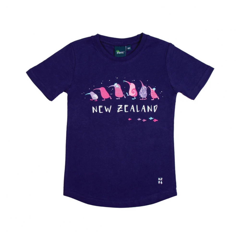 【儿童服饰】 新西兰儿童Marching Kiwis 奇异鸟巡游T恤（紫色）