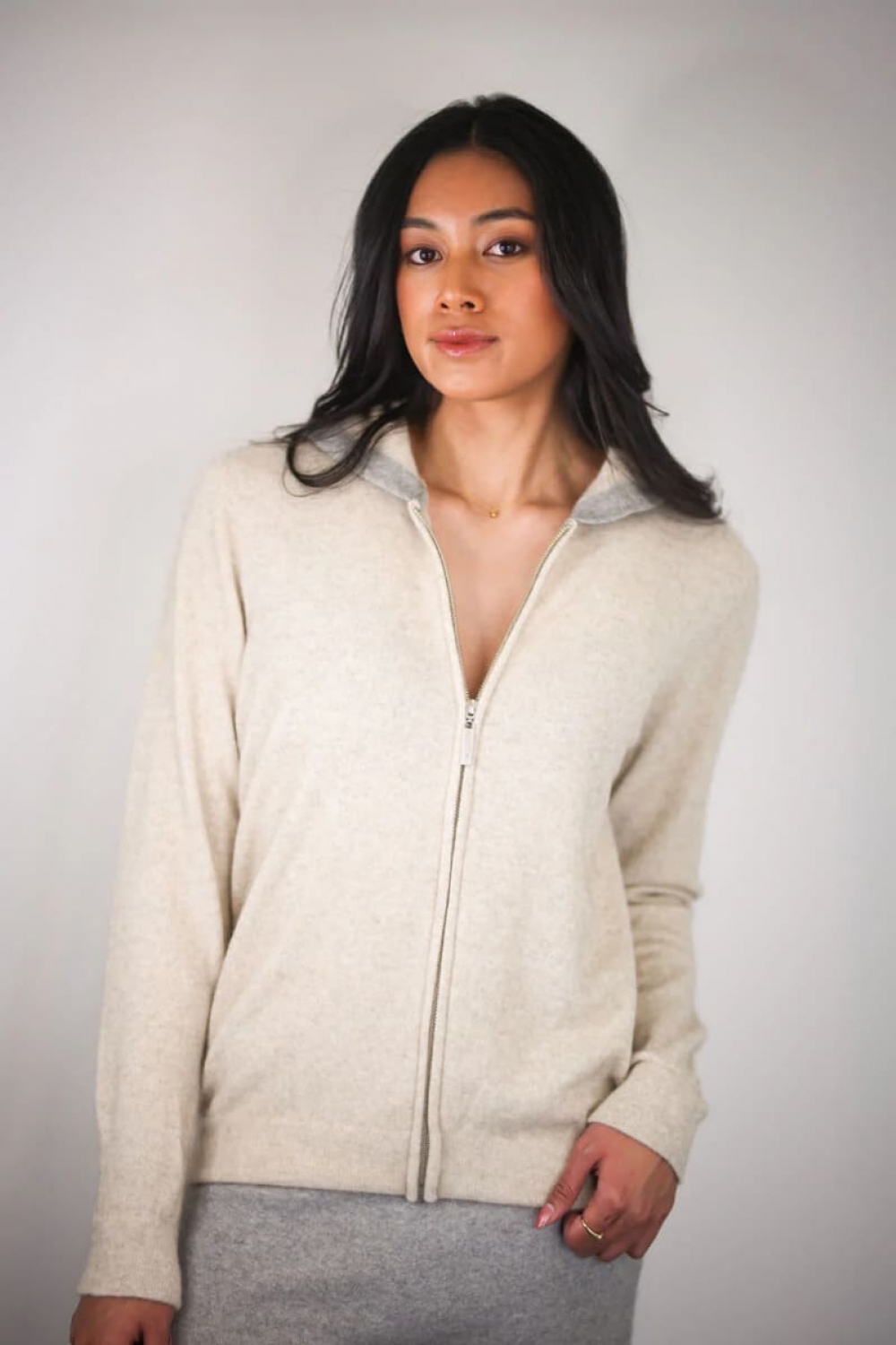 超细美丽诺羊毛连帽运动夹克（2色可选）