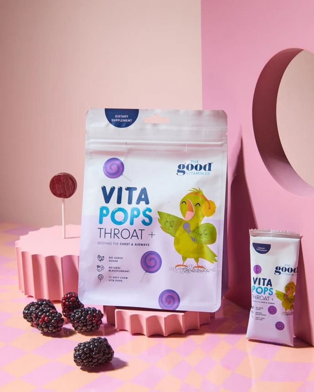 Good Vitamin儿童喉咙舒缓棒棒糖 12支装