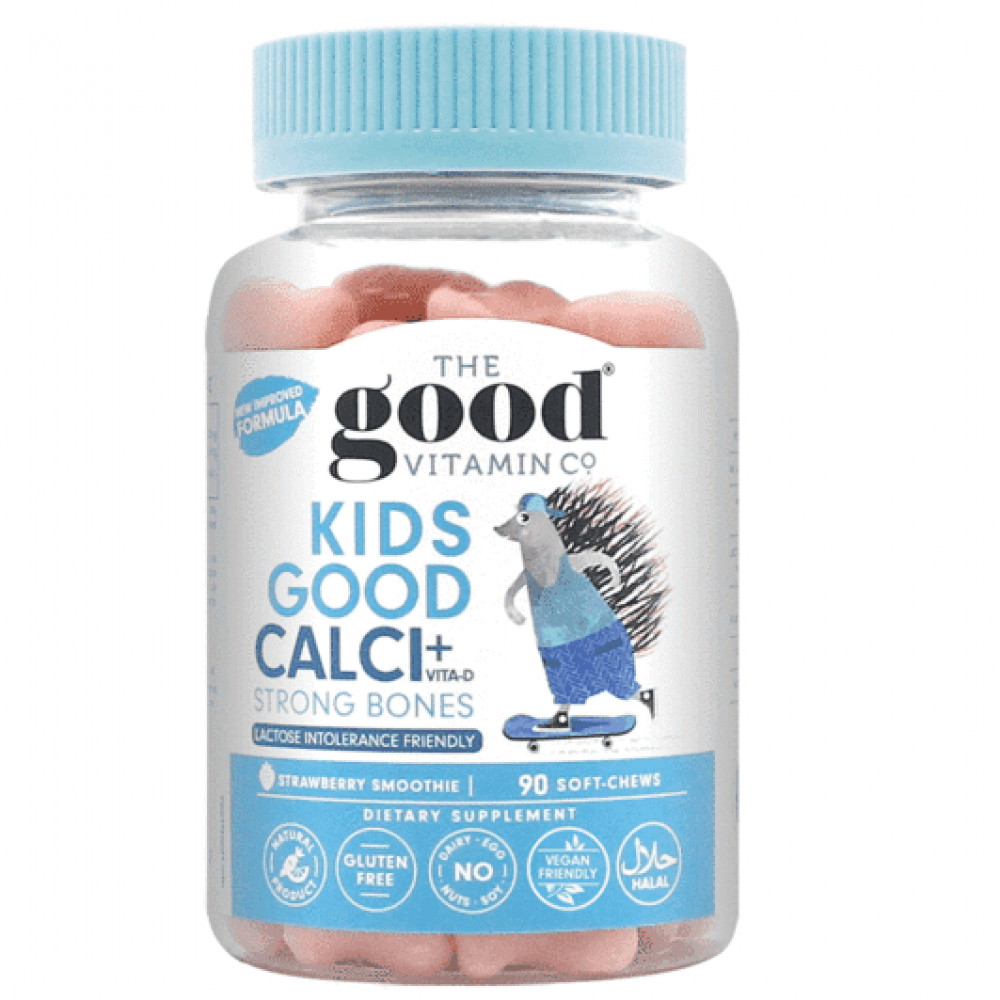 【清仓特惠】 Good Vitamin 儿童钙+维生素D咀嚼软糖 草莓味 90粒（保质期：2024年9月）