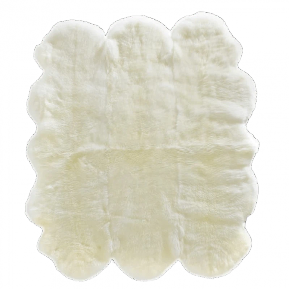 大号新西兰拼接100%羊毛毯｜六张原皮手工缝制 多色可选