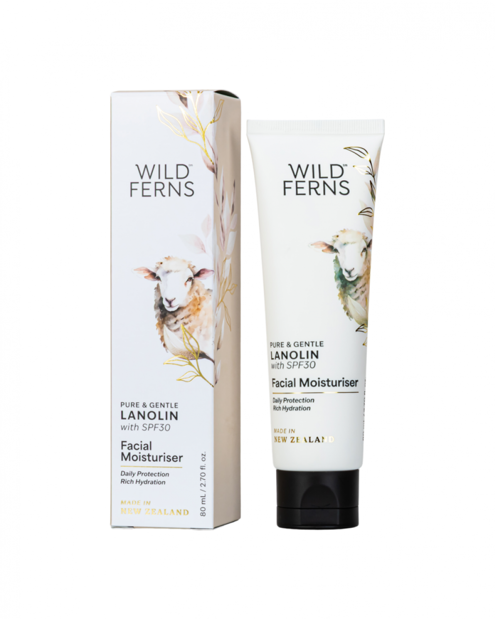 【Parrs满$80赠礼盒+买三赠一可混搭】 Parrs 帕氏  绵羊油防晒保湿面霜 SPF30 80ml