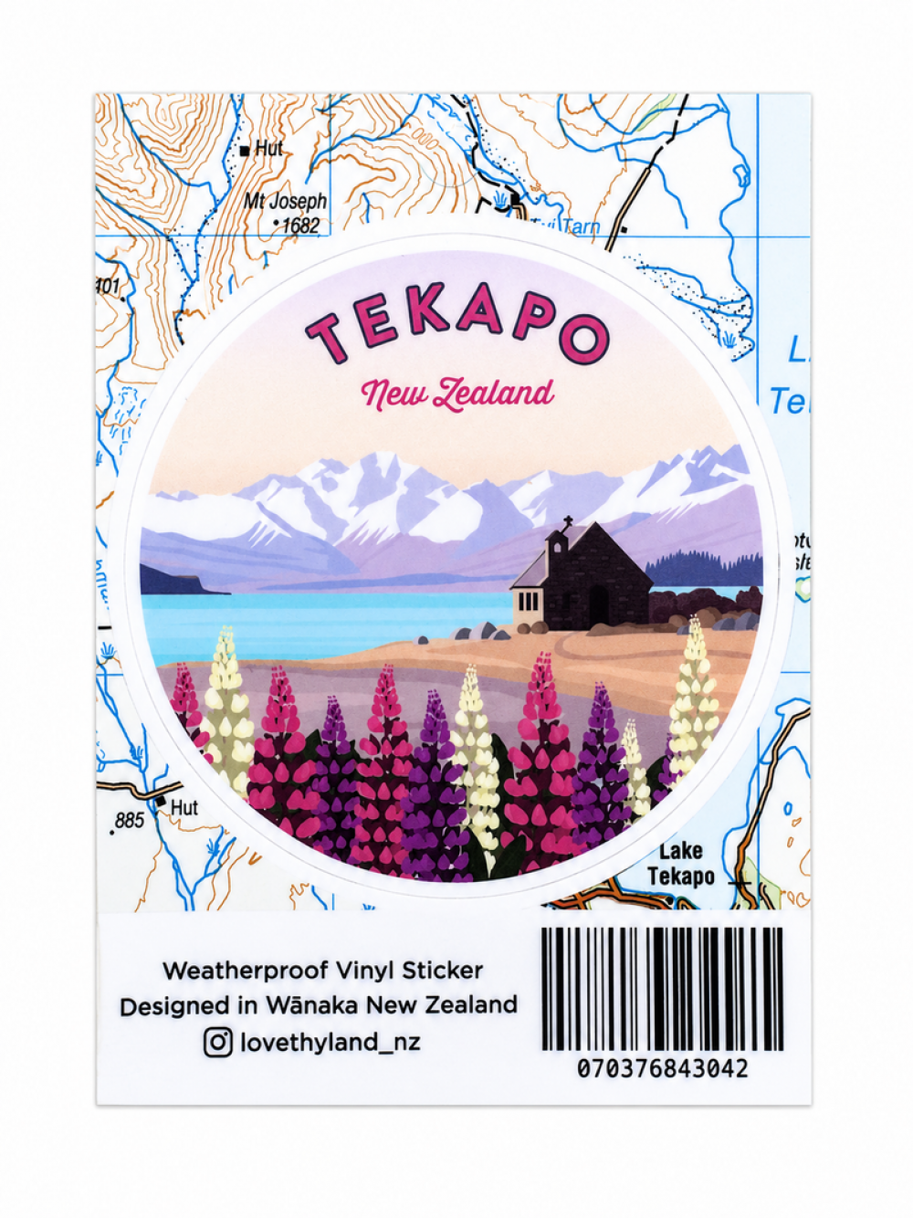 新西兰Tekapo Lupins 特卡波鲁冰花贴纸