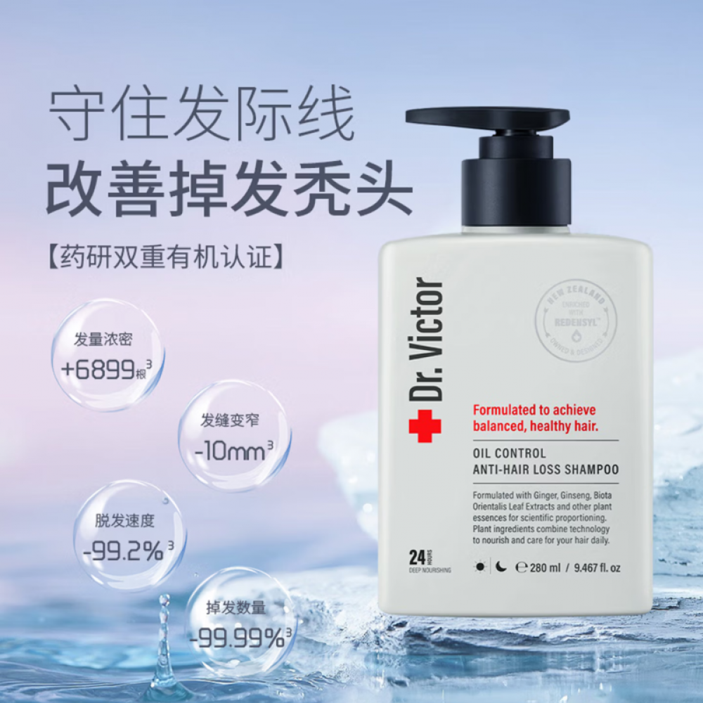 【清仓专区】 Dr.Victor新西兰控油蓬松止痒洗发水 脱发克星 280ml