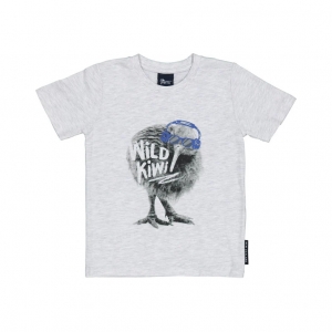 【儿童服饰】 新西兰儿童 Wild Kiwi 奇异鸟T恤（麻灰灰色）