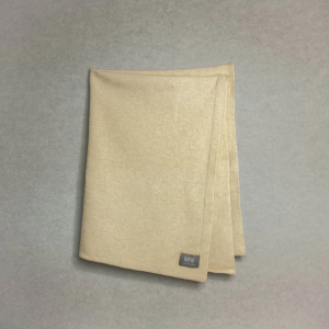 Kapeka婴儿美丽诺羊毛袋貂毛真丝混纺毯（自然白色/浅米色）专为0-12月Baby设计