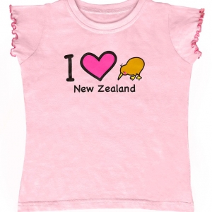 【儿童服饰】 新西兰儿童 I Love Kiwi 我爱奇异鸟主题T恤（可爱粉色）
