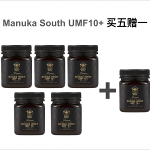 【买五赠一➕包邮】Manuka South 麦卢卡蜂蜜 UMF10+ 250克*6瓶