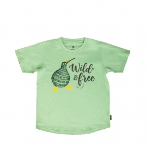 【儿童服饰】 新西兰儿童 Wild & Free Kiwi 奇异鸟T恤（鼠尾草绿）
