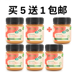 【买5送1+包邮】Steens麦卢卡原蜜 UMF15+ 225克 6瓶装