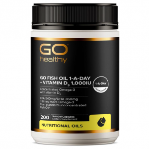 【同品牌买4赠1】GO Healthy 高之源 3倍浓缩鱼油+D3 200粒