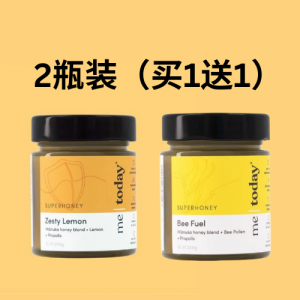 【买1赠1组合】Me|today麦卢卡混合蜂蜜 (蜂胶蜂花粉 + 蜂胶柠檬)（2瓶装）